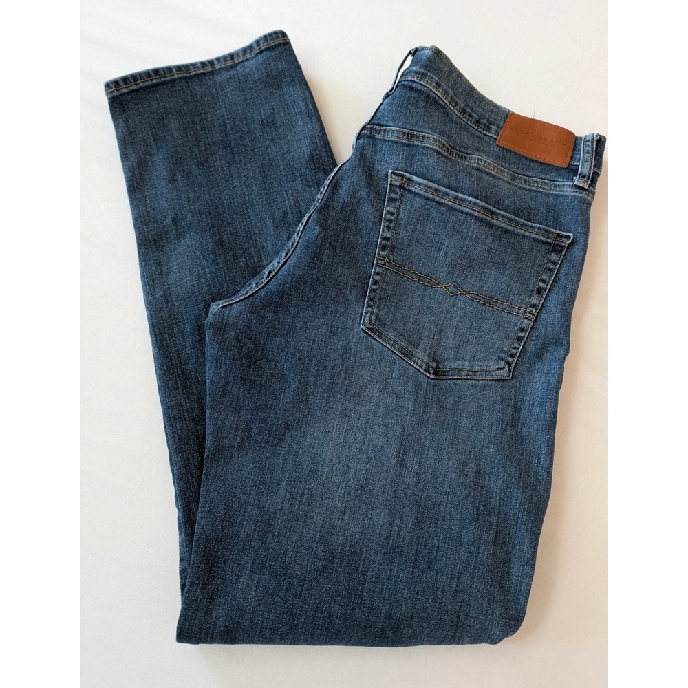 Lucky Brand 221 Straight Leg Jeans Mens 36x34 Blue Medium Wash